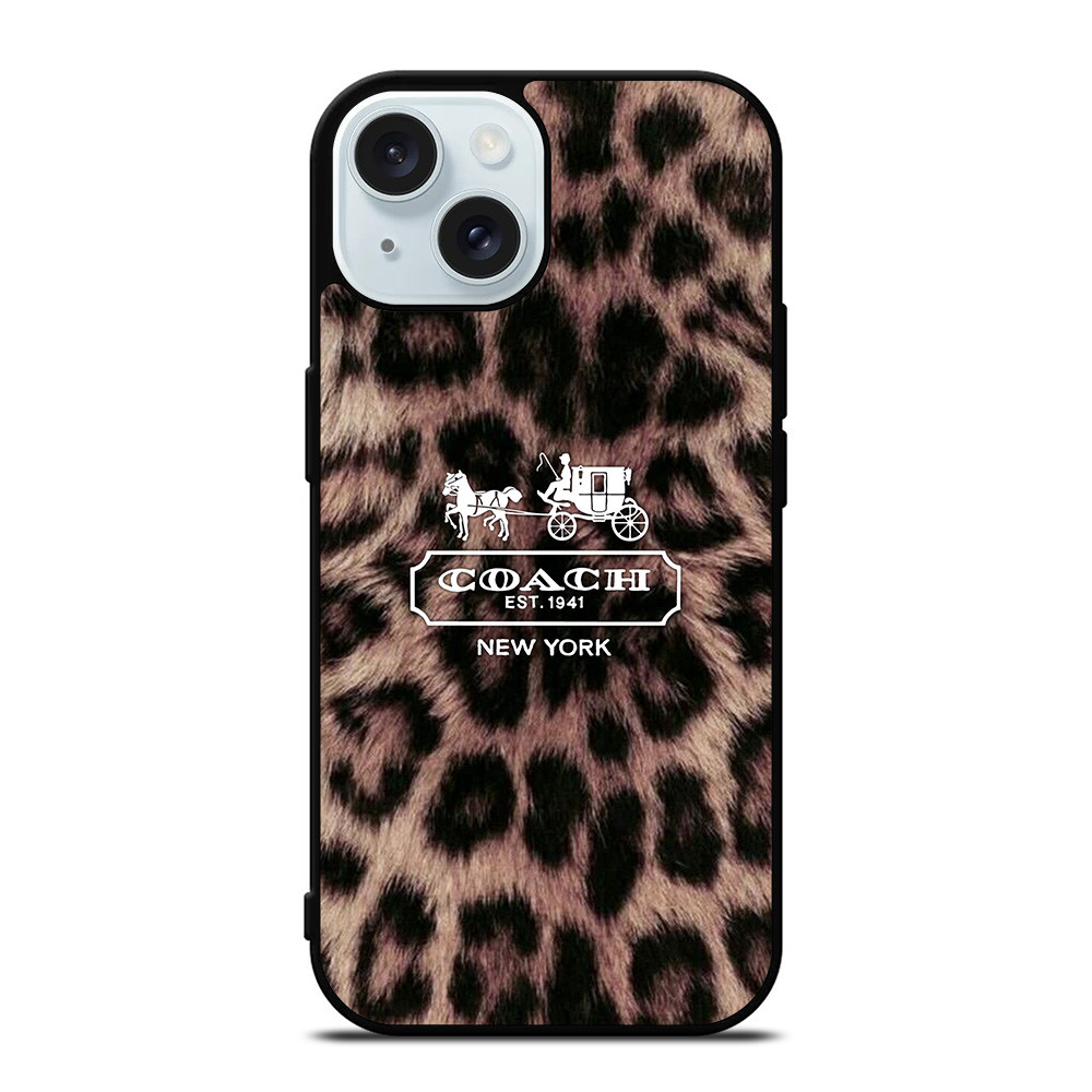 COACH NEW YORK LEOPARD iPhone 15 Case Cover